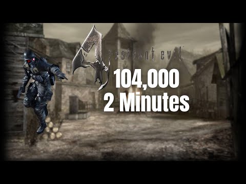 RE4 PC 60fps Mercenaries - Hunk- Village - 104k in 2 Minutes
