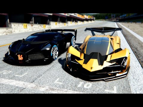 Lamborghini Terzo Millennio GTR Concept vs Bugatti Black Devil VGT at Drag Race 24 GT