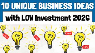 10 Unique Business Ideas to Start with Low Investment 2026 thumbnail