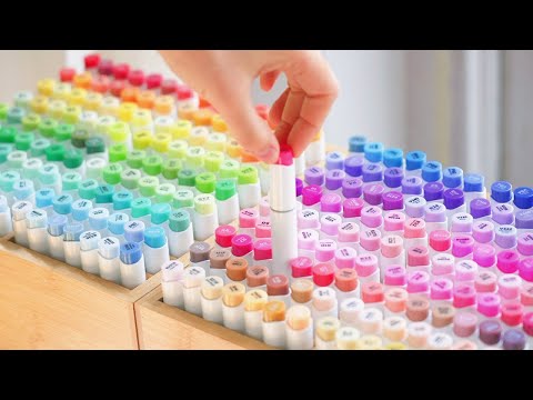 🌱 let’s try new art supplies! | marker ASMR ☁️