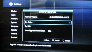 How to do a software update on the Samsung Blu-ray Player