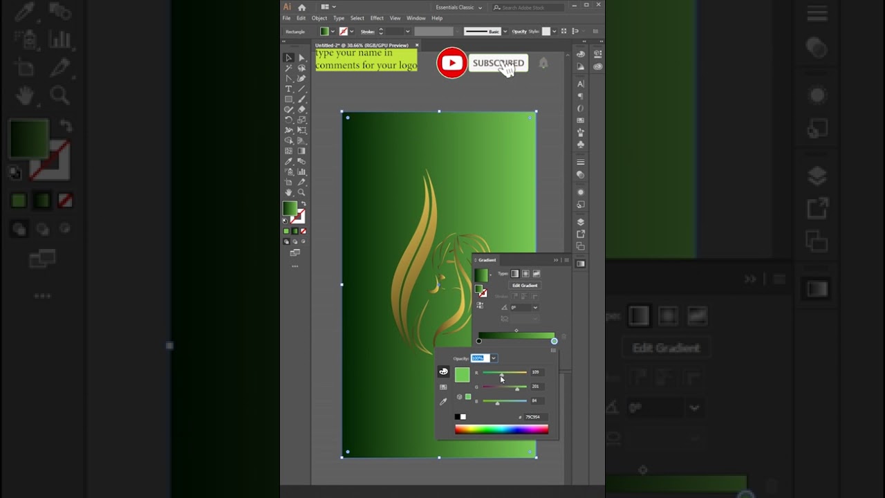 PureVia Oil Logo Design | Modern Organic Logo Tutorial #LogoDesign #vectorlogo