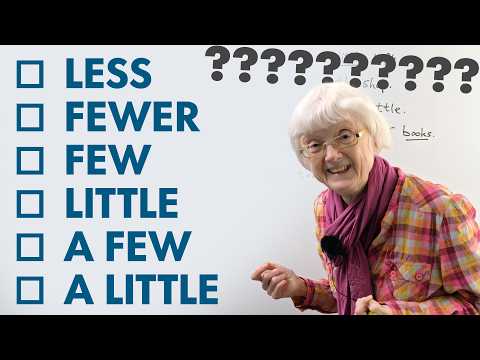 Learn English: LESS, FEWER, FEW, LITTLE, A FEW, A LITTLE, MORE