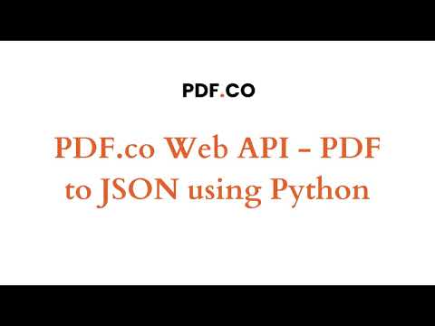 Pdf Co Web Api Pdf To Json Using Python
