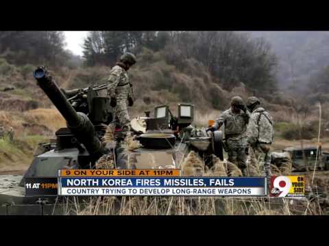North Korea fires missiles, fails