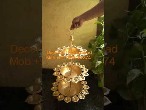 Metal hanging tealight candle holder for diwali festive home...