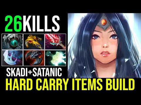 Epic Raining Arrow [Mirana] Hard Carry Items Build Satanic + Skadi 26Kills By Babyknight | DotA 2