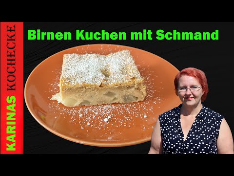 Feiner saftiger Birnenkuchen | Einaches schnelles Kuchen Rezept