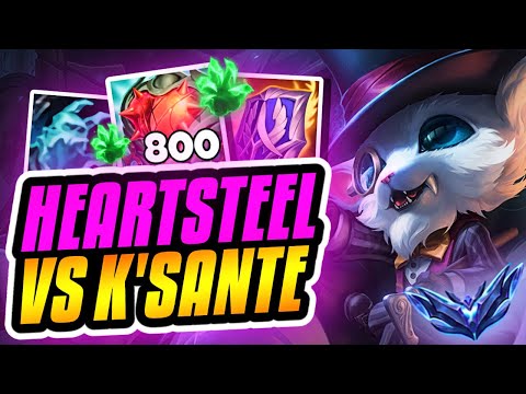 FULL TANK GNAR VS K'SANTE TOP!!! (Heartsteel) Season 13 Gnar Ranked Gameplay (League of Legends)
