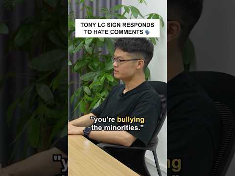 Tony LC Sign Responds to Hate Comments #shorts