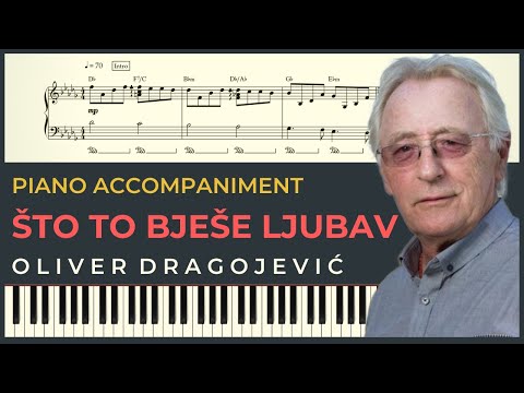 STO TO BJESE LJUBAV – Oliver Dragojevic | Piano Karaoke Cover & Lyrics + NOTE