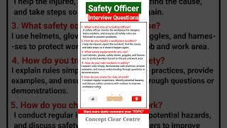 Safety Officer Job Interview Questions and Answers to ace your Dream Job