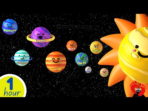 1 Hour Fun Space Trip | Baby Sensory Planets + Soothing Music