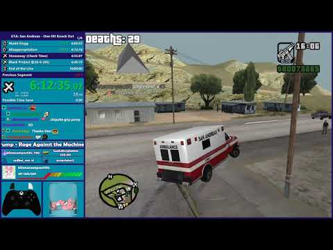 GTA San Andreas One HP/OHKO Speedrun - LV & RTLS - Hugo_One Twitch Stream - 10/20/2020