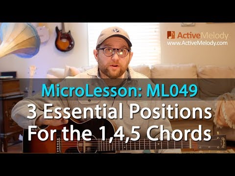 3 Essential Positions for playing a 1, 4, 5 chord progression. Guitar Lesson ML049
