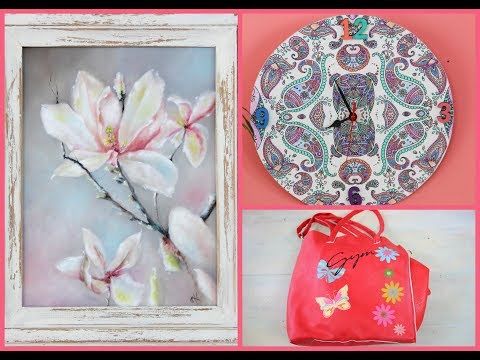 ManosalaObraTv Programa 84 PIntar al Oleo - Decoupage - Pintar Eco Cuero - Stencils