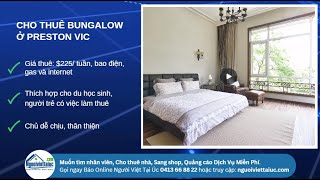 Cho thuê Bungalow ở Preston VIC, gần Northland Shopping Centre
