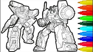 TRANSFORMERS Coloring Pages With Colored Markers For Young Children | TRANSFORMERS Coloring Pages