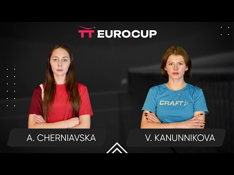 14:45 Alina Cherniavska - Vasylysa Kanunnikova 25.02.2025 TT Euro.Cup Women Ukraine Star. TABLE 3