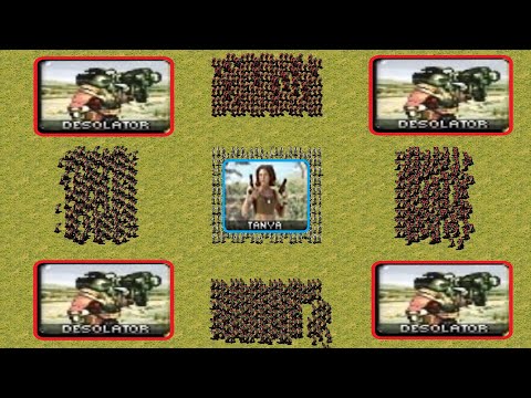 Tanya surrounded by Desolators - Same Cost - Red Alert 2