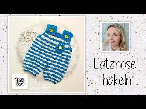Latzhose häkeln (Gr.0-3 Monate) - Mein kreatives Herz