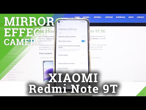How to Switch On / Off Mirror Effect in Xiaomi Redmi Note 9T - Access Camera Settings