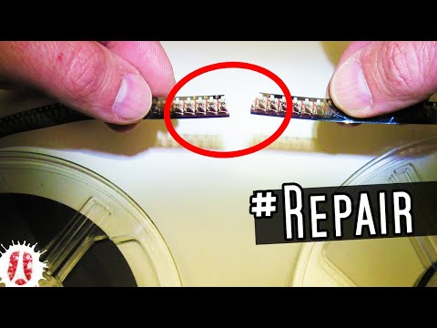 Repairing / restoring broken vintage old film | Cut and join 8mm film using a Super 8 splicer #DIY
