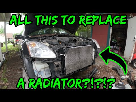 Replacing a Nissan Altima Radiator WITHOUT DISCHARGING A/C OR REMOVING CONDENSER!!!!