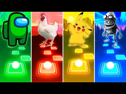 Among Us vs Chicken vs Pikachu vs Crazy Frog - Tiles Hop EDM Rush
