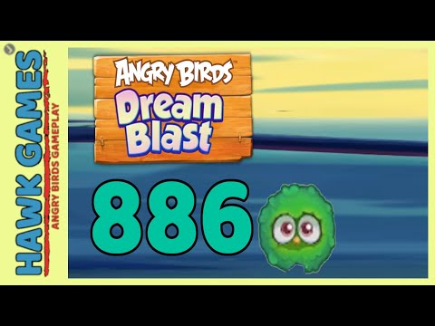 Angry Birds Dream Blast Level 886 - Walkthrough, No Boosters