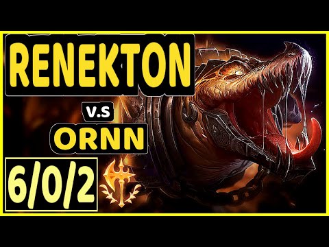 TH3ANTONIO (RENEKTON) vs ORNN - 6/0/2 KDA TOP GAMEPLAY - EUW Ranked MASTER