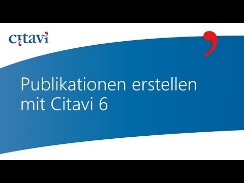 7/7 Writing scientific papers with Citavi 6 and Word