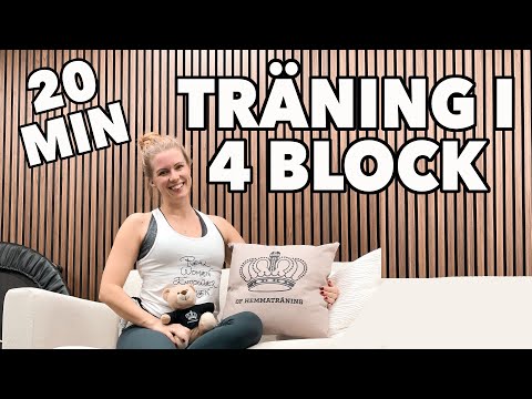 Träningspass med 4 block och utmaning på 20 minuter