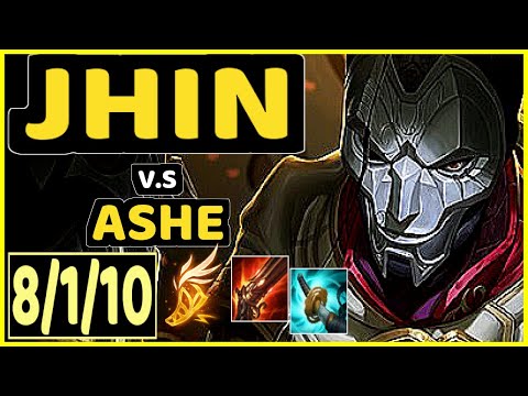 APOLLO (JHIN) vs ASHE - 8/1/10 KDA BOTTOM ADC GAMEPLAY - NA Ranked GRANDMASTER