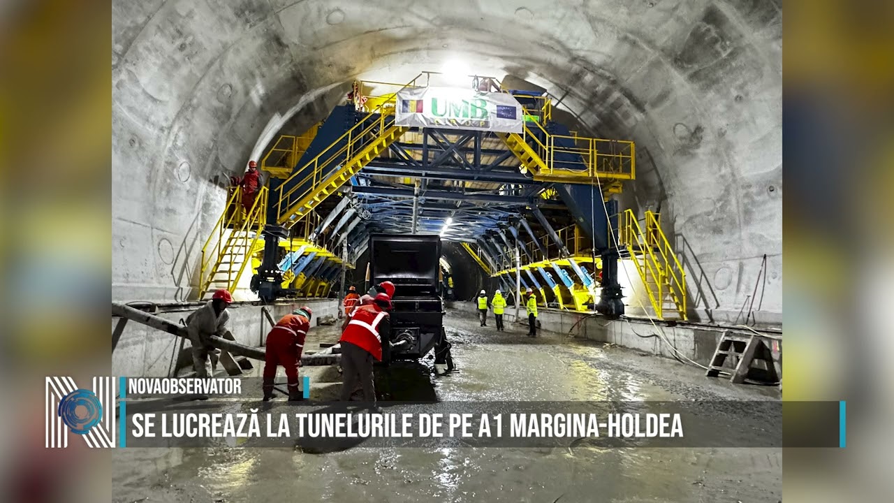 Se lucrează la tunelurile de pe A1 Margina-Holdea