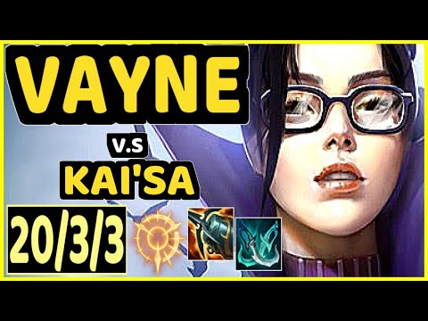 VAYNE vs KAI'SA - QUADRAKILL 20/3/3 KDA BOTTOM ADC GAMEPLAY - NA Ranked DIAMOND