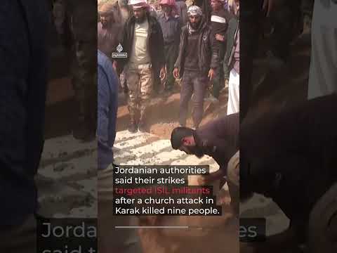 Funeral held for family killed in Jordanian airstrikes in Syria | AJ Shorts