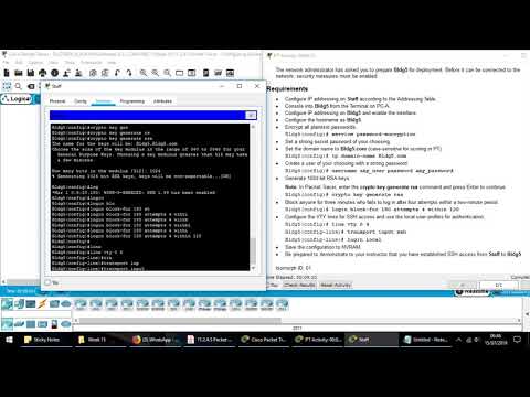 11.2.4.5 - Packet Tracer - Configuring Secure Passwords and SSH #ProdiTIUMB
