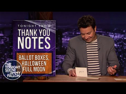 サンキューノート投票箱、ハロウィン満月 (Thank You Notes: Ballot Boxes, Halloween Full Moon)