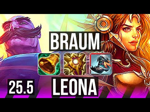 BRAUM & Varus vs LEONA & Ashe (SUP) | KR Master | 25.5