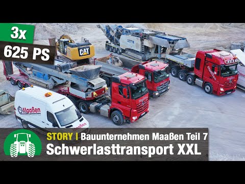 Maaßen Erd- und Tiefbau Teil 7 - Action auf der Baustelle (Schwerlasttransport mit 3x 625 PS)
