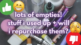20+ Empties | Stuff I used up + would I repurchase?