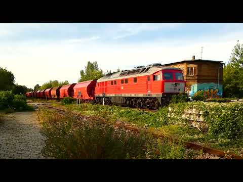 232 909 + Kalizug + 232 528 in Halle-Trotha aufm Weg nach Halle Gbf.