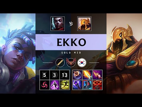 Ekko Mid vs Azir - KR Grandmaster Patch 25.11