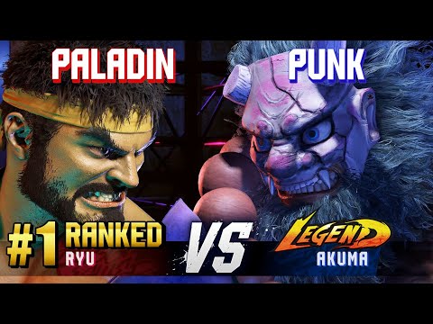 SF6 ▰ PALADIN (#1 Ranked Ryu) vs PUNK (Akuma) ▰ High Level Gameplay