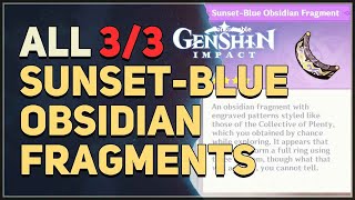All Sunset-Blue Obsidian Fragment Locations Genshin Impact
