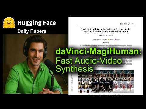 daVinci-MagiHuman: Fast Audio-Video Synthesis