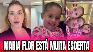VIRGÍNIA MOSTRA SUA FILHA MARIA FLOR ESTÁ MUITA ESPERTA 