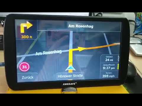 AWESAFE GPS Navi Navigation Auto Lkw   Route simulieren   Mehrere Stops eingeben