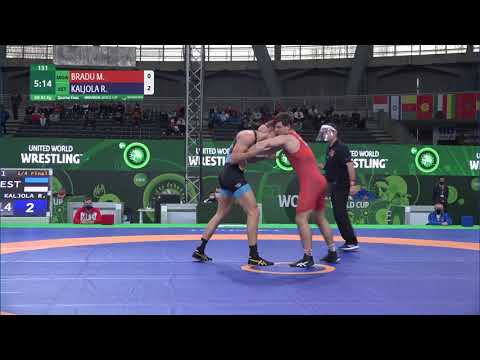 1/4 GR - 82 kg: M. BRADU (MDA) v. R. KALJOLA (EST)